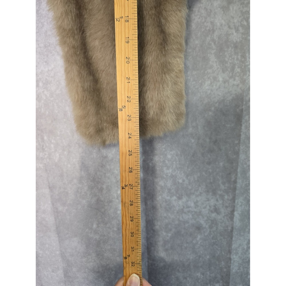 Regina Glenara Glenoit Faux Mink Fur Capelet Stole Jacket Beige Wrap 60s VTG - Picture 6 of 8
